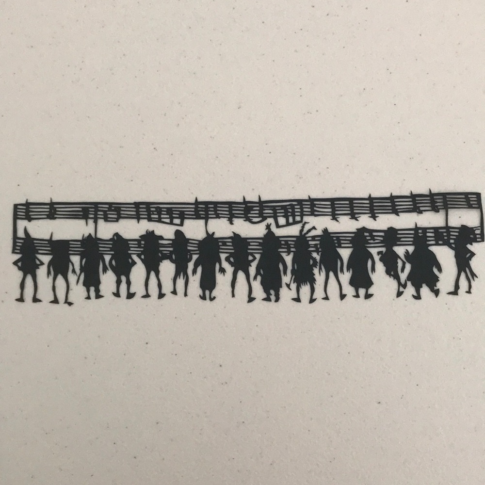 Music Notes 💖 Handmade PaperCut Silhouette Scherenschnitte 🔥 Contemporary